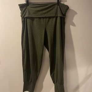 Like New Green Aerie Joggers with Fold-over Waistband